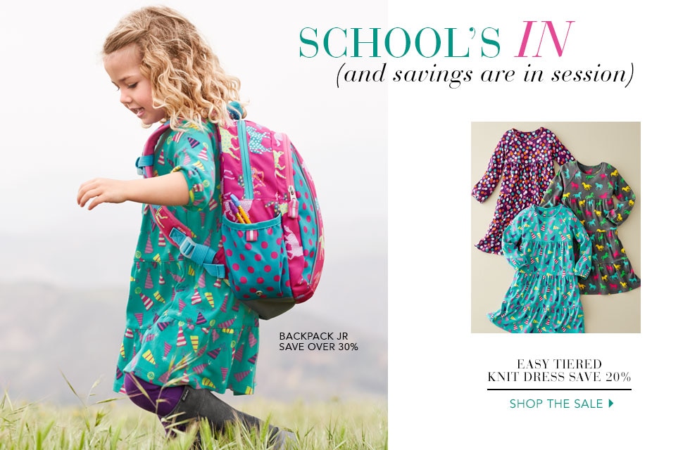 Garnet Hill Bedding and Clothing Catalog. School's In Sale. Backpack Jr. - Save Over 30%. Easy Tiered Knit Dress - Save 20%.