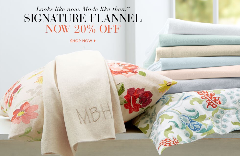 Garnet Hill Women's Clothing and Bedding Catalog. Signature Flannel Bedding - Now 20% Off.