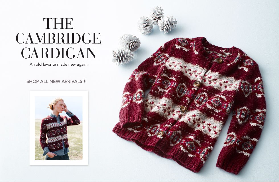 Garnet Hill Bedding and Women's Clothing Catalog. Cambridge Cardigan Sweater. Shop New Arrivals in Women's Clothing.