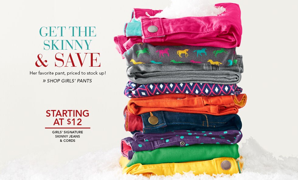 Garnet Hill Kids' Bedding and Girls' Clothing Catalog. Girls' Signature Skinny Jeans and Corduroy Pants, Starting at $12. Shop Girls' Pants.