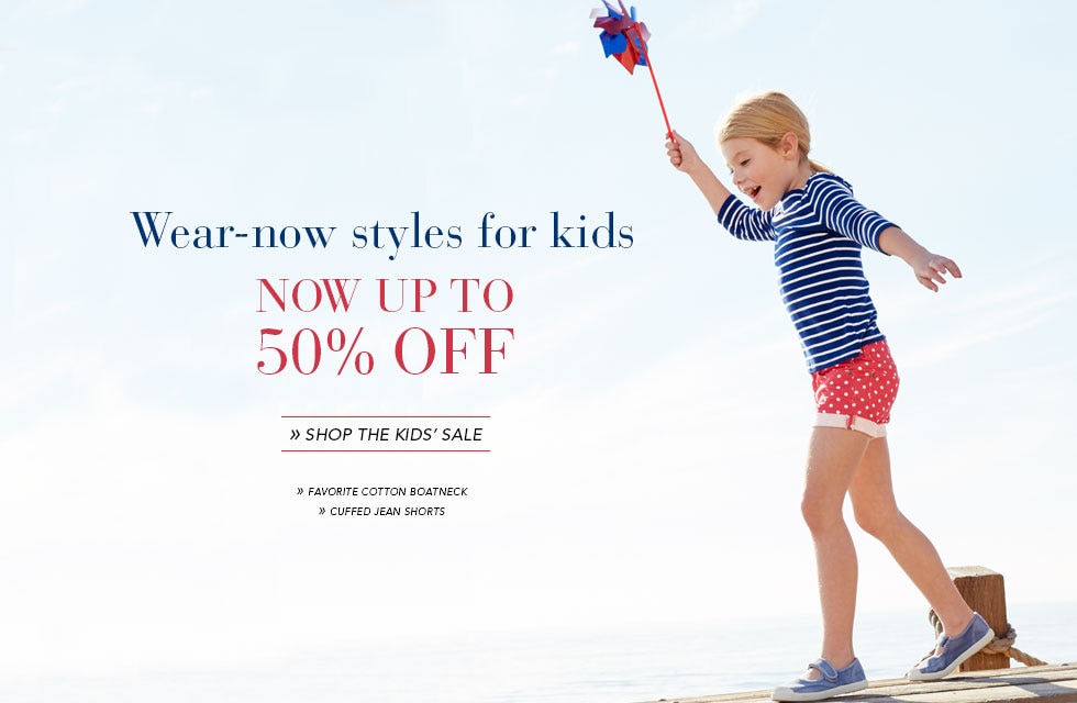 Garnet Hill Bedding and Clothing Catalog. Wear-Now Girls' Clothing - Now Up to 50% Off. Shop the Kids' Sale. Favorite Cotton Boatneck Top. Cuffed Jean Shorts.